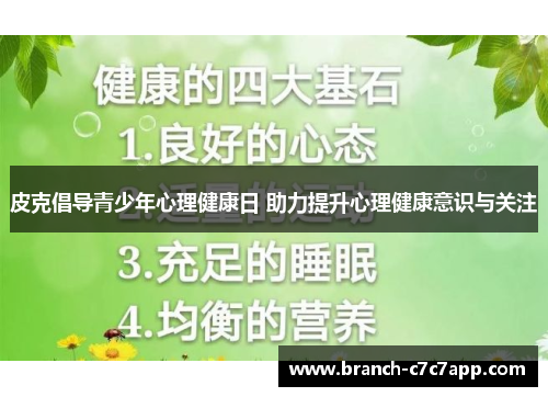 皮克倡导青少年心理健康日 助力提升心理健康意识与关注 皮克倡导青少年心理健康日 助力提升心理健康意识与关注